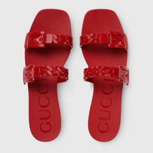Gucci Rubber Slide Sandals